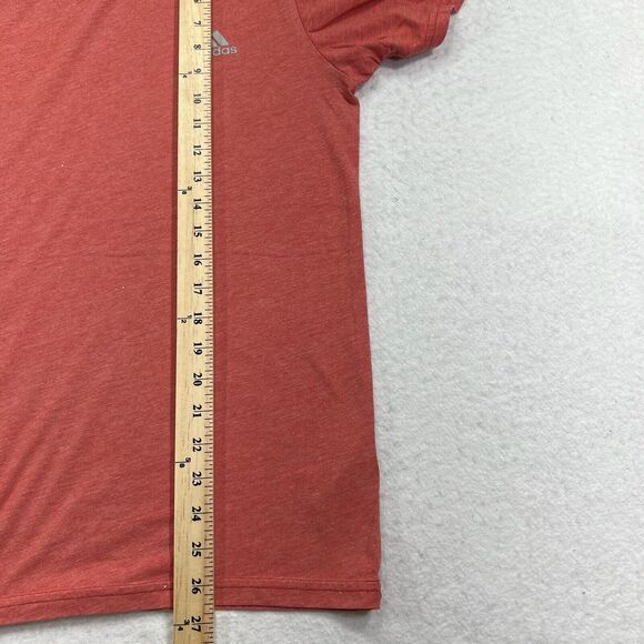 Adidas Men's Medium Short Sleeve Light Red Athletic Lightweight T Shirt - Picture 8 of 12